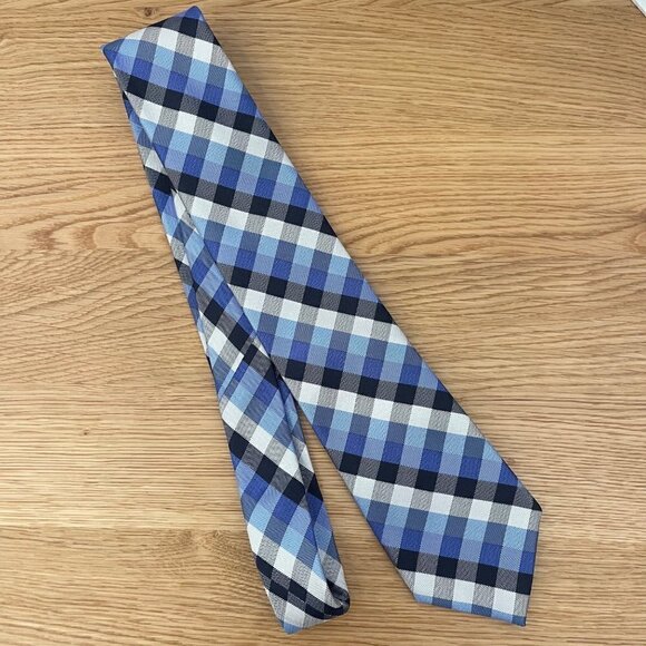 Lord & Taylor The Men's Shop Vintage Plaid 100% Silk Tie - Picture 2 of 4